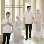 Baju Lebaran Couple 2026 – Valena Demore Gamis Brukat & Kemeja Sarimbit Elegan - Gambar 2