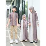 Rereyshop Baju Lebaran Faiza Dress Mom Sarimbit Keluarga - Gambar 5